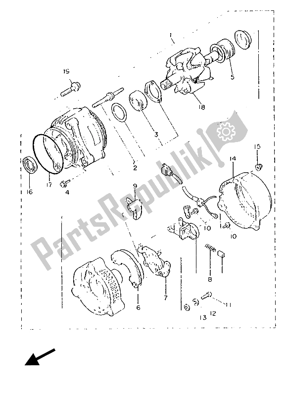 Todas las partes para Generador de Yamaha FZ 750 Genesis 1989