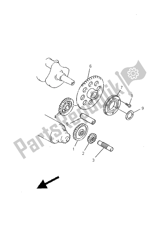 All parts for the Starter Clutch of the Yamaha XVZ 1300A Royalstar 2000