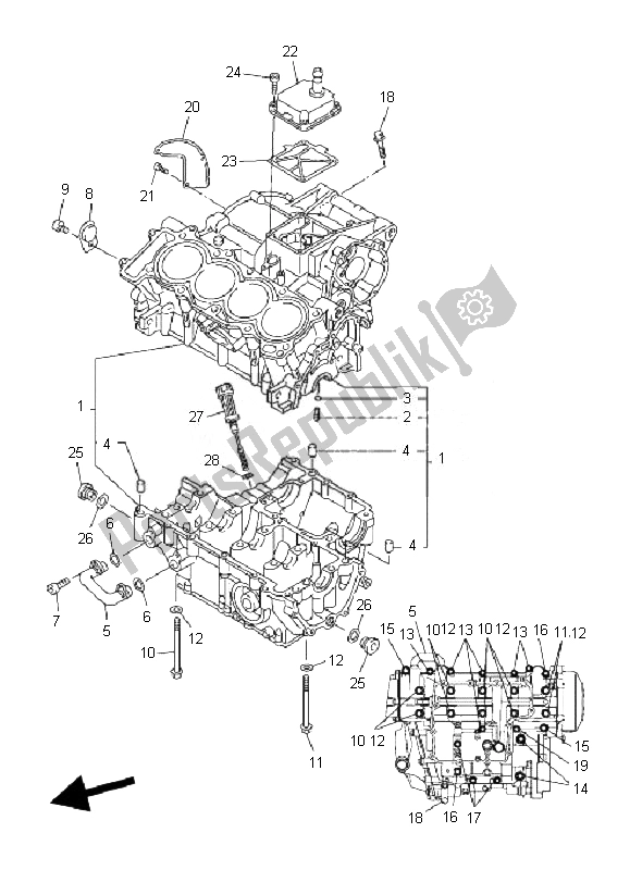 Alle onderdelen voor de Carter van de Yamaha FZ6 NHG 600 2007