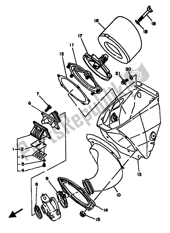 Tutte le parti per il Presa del Yamaha YZ 125F LC 1994