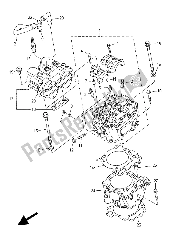 Tutte le parti per il Cilindro del Yamaha WR 450F 2015