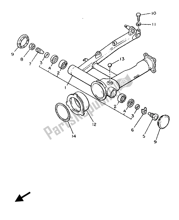 Tutte le parti per il Braccio Posteriore del Yamaha V MAX 12 1200 1993