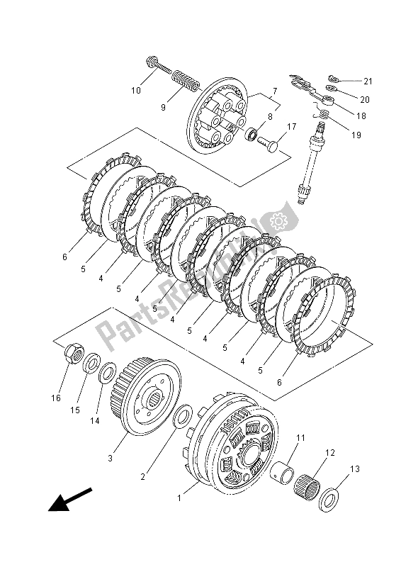 Tutte le parti per il Frizione del Yamaha MT-07 700 2015