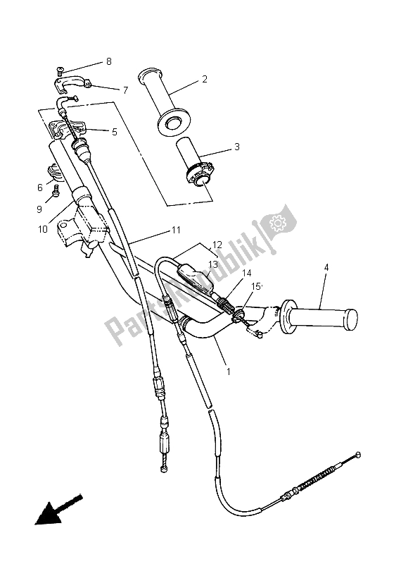 Alle onderdelen voor de Stuurhendel En Kabel van de Yamaha YZ 85 LW 2014