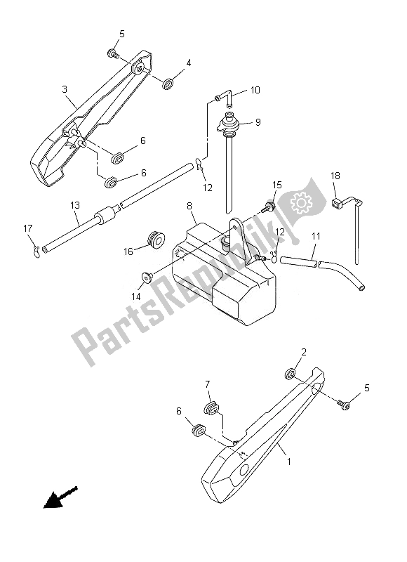 Tutte le parti per il Coperchio Laterale del Yamaha FZ8 N 800 2013