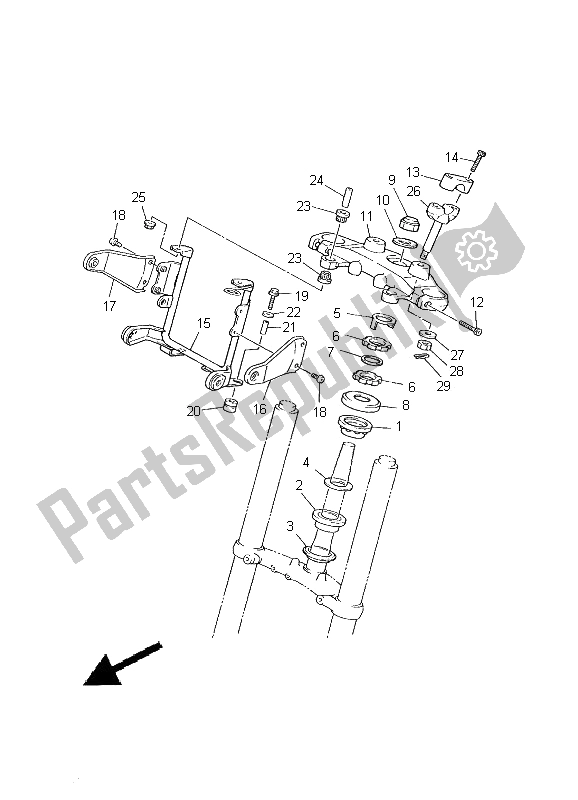 Toutes les pièces pour le Pilotage du Yamaha XJ 600N 2000