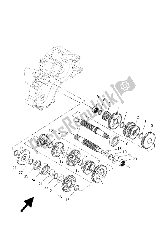 Todas las partes para Transmisión de Yamaha DT 50R SM 2006