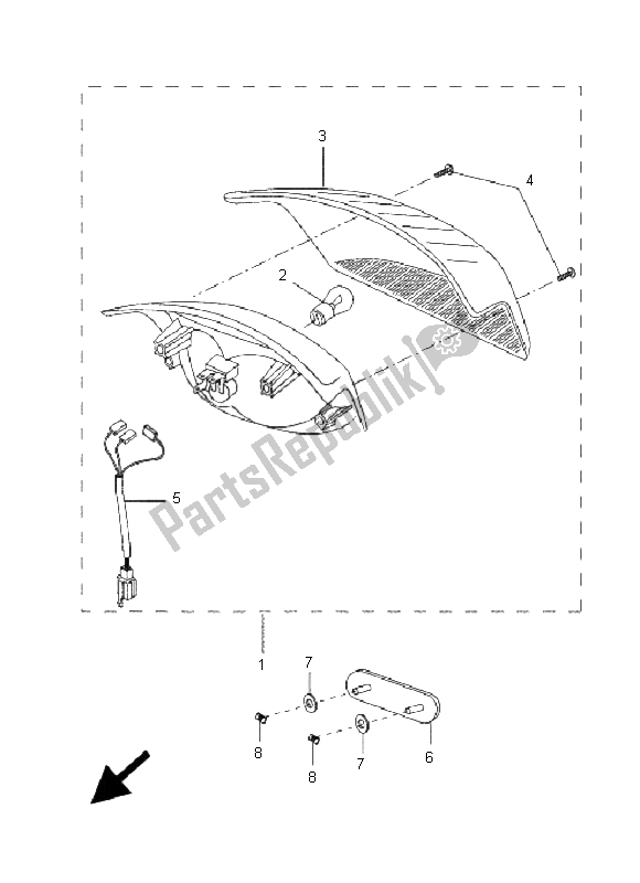 Tutte le parti per il Fanale Posteriore del Yamaha CW 50S BWS 2005
