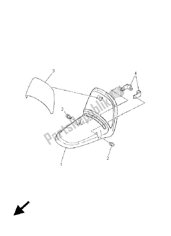 All parts for the Front Fender of the Yamaha PW 50 2005