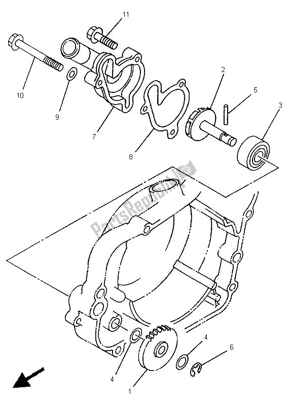 Tutte le parti per il Pompa Dell'acqua del Yamaha YZ 80 LW 1998