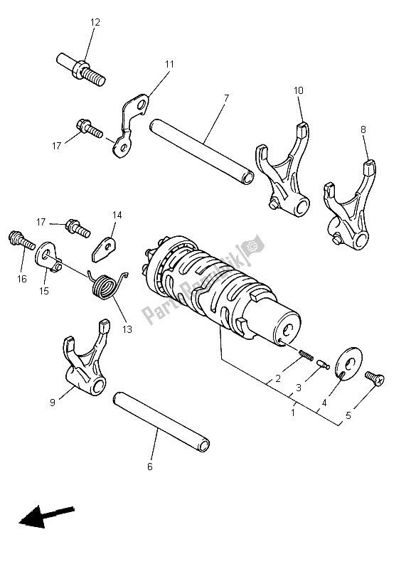 Toutes les pièces pour le Came Et Fourchette De Changement De Vitesse du Yamaha YZF 600R Thundercat 2002