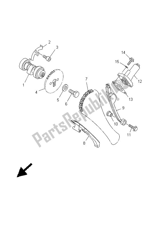 Toutes les pièces pour le Arbre à Cames Et Chaîne du Yamaha XT 125R 2005