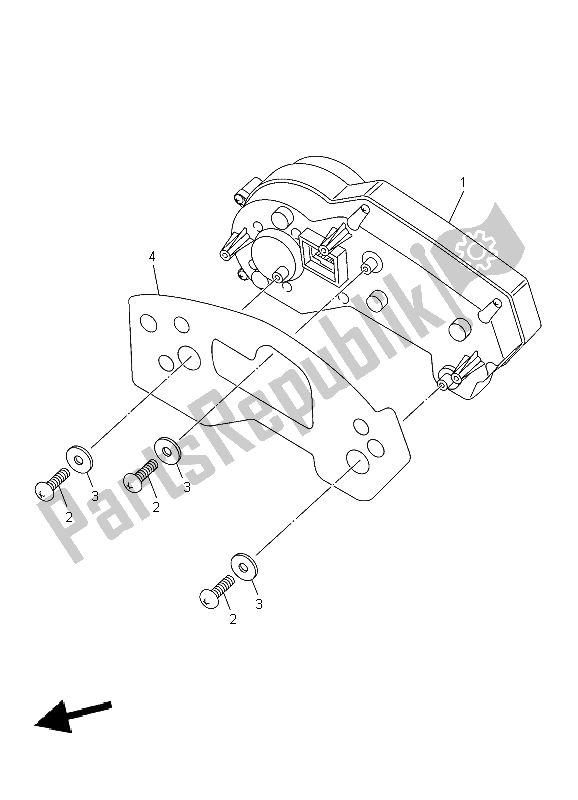 All parts for the Meter of the Yamaha XJ6 SA Diversion 600 2009