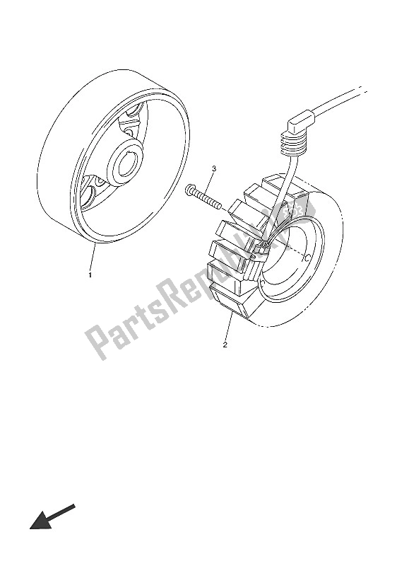 All parts for the Generator of the Yamaha FJR 1300 AE 2016