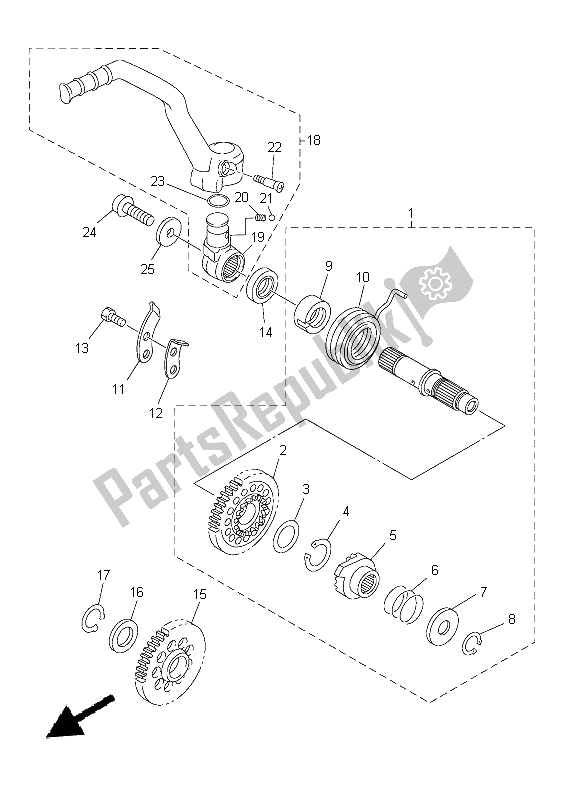 Toutes les pièces pour le Entrée du Yamaha YZ 250F 2015