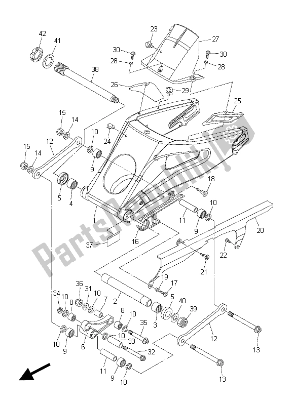 Todas las partes para Brazo Trasero de Yamaha YZF R6 600 2015