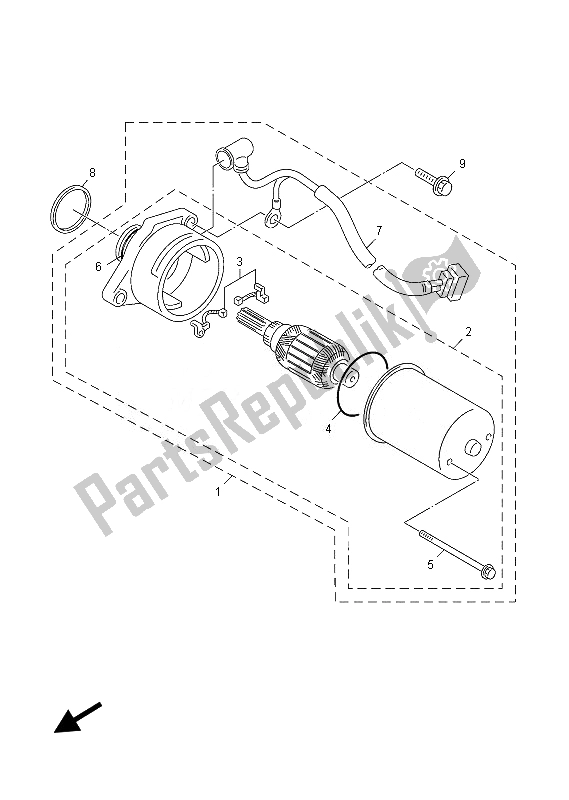 Todas las partes para Motor De Arranque de Yamaha YN 50 FU 2013
