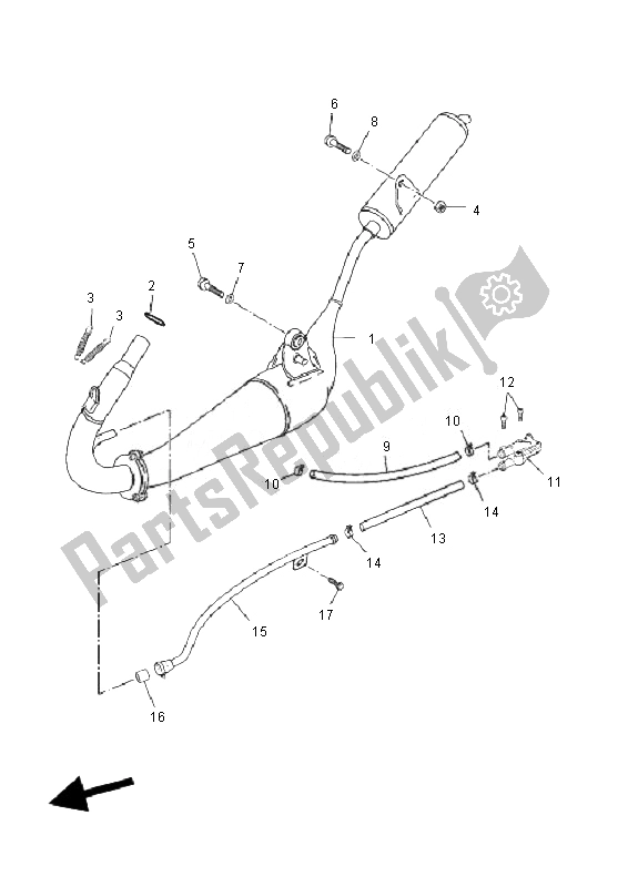 Wszystkie części do Wydechowy Yamaha TZR 50 2010