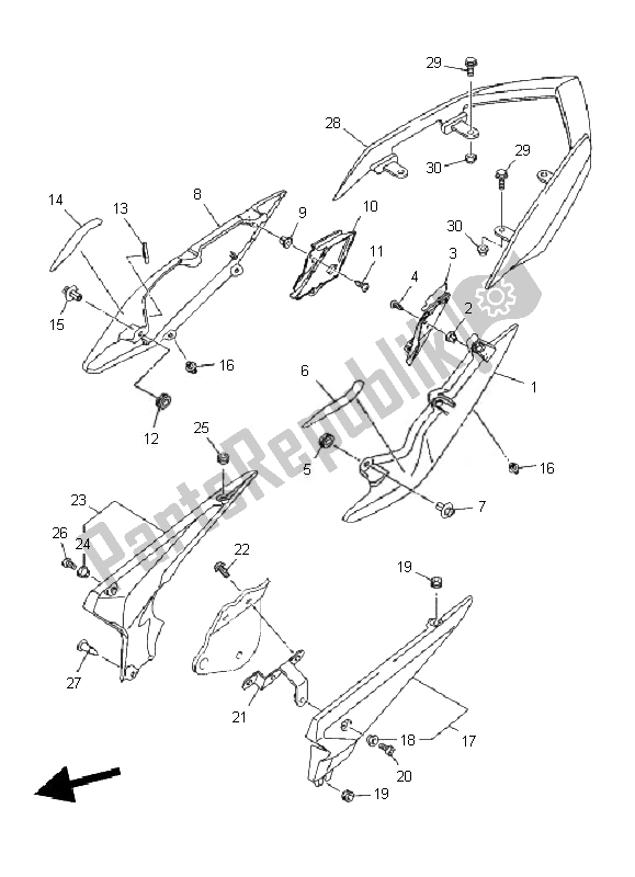 Wszystkie części do Boczna Ok? Adka Yamaha XJ6N 600 2010