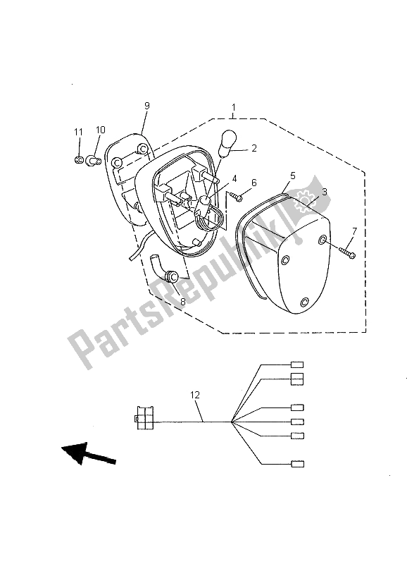 Todas las partes para Luz De La Cola de Yamaha XVZ 1300A Royalstar 2000