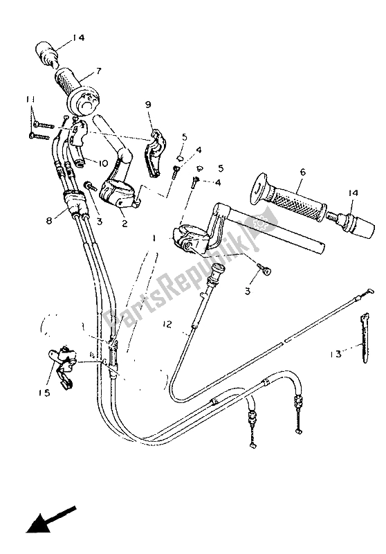 Tutte le parti per il Maniglia E Cavo Dello Sterzo del Yamaha FJ 1200A 1991