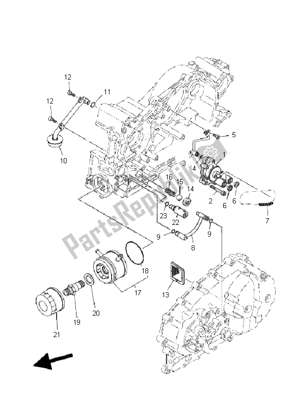 Wszystkie części do Pompa Olejowa Yamaha XP 500A T MAX 2010