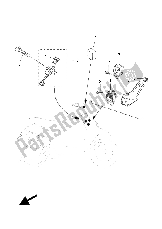 All parts for the Electrical 1 of the Yamaha CW 50L BWS 2008