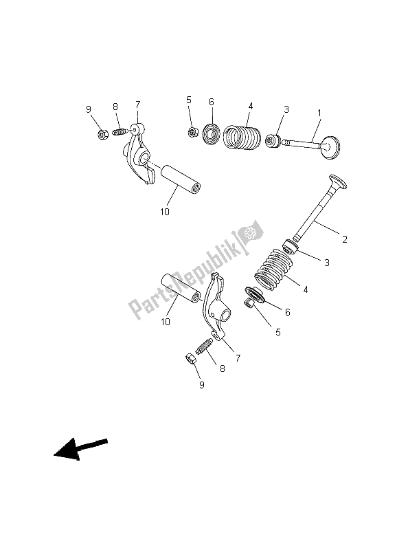 Wszystkie części do Zawór Yamaha TT R 90E 2004