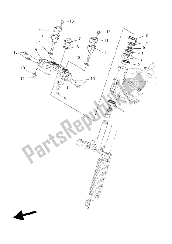 Toutes les pièces pour le Pilotage du Yamaha XT 660 ZA Tenere SE 2011