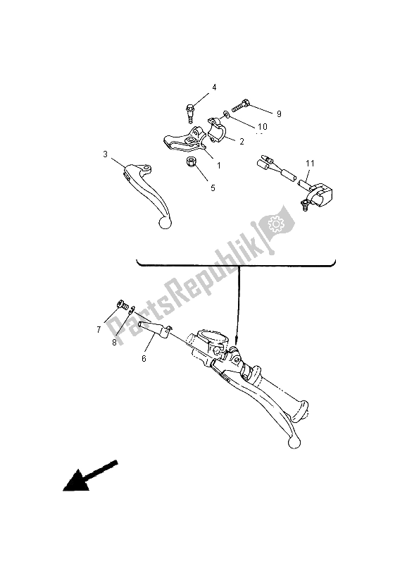 Toutes les pièces pour le Interrupteur Et Levier De Poignée du Yamaha TZ 125 2000