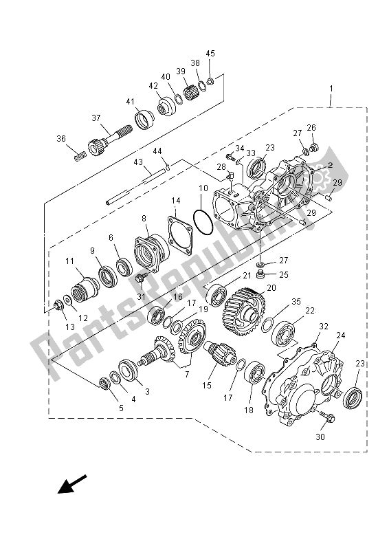 All parts for the Drive Shaft of the Yamaha YFM 700 Fgpd Grizzly 4X4 2013