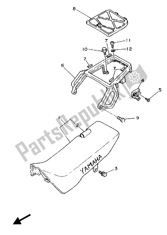 Todas as partes de Portador De Assento do Yamaha XTZ 750 Supertenere 1989