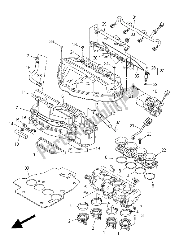 Wszystkie części do Wlot Yamaha YZF R6 600 2012