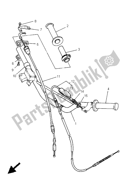 Tutte le parti per il Maniglia E Cavo Dello Sterzo del Yamaha YZ 85 SW LW 2005