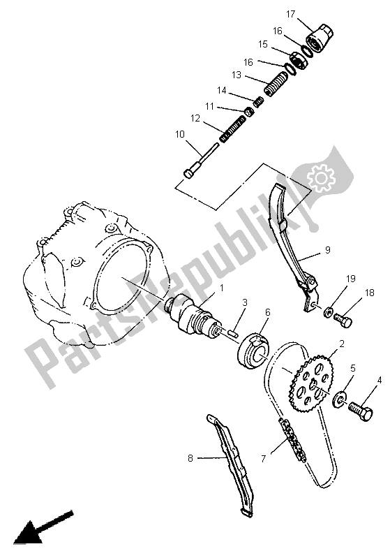 Todas as partes de árvore De Cames E Corrente do Yamaha SR 125 1998