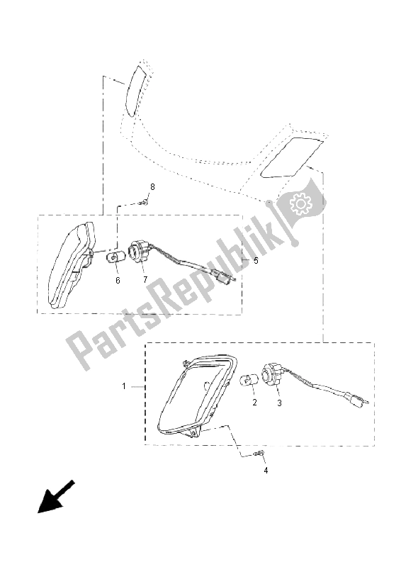 Tutte le parti per il Luce Lampeggiante del Yamaha YP 250R X MAX 2006