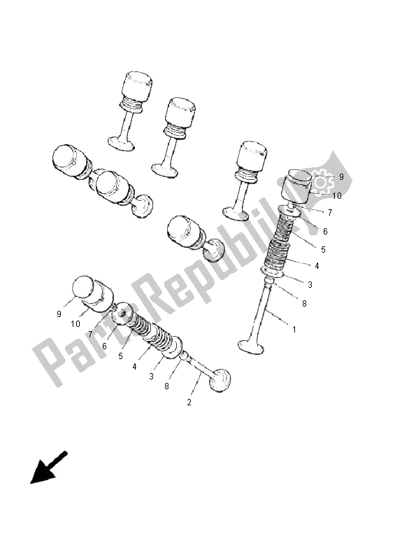 All parts for the Valve of the Yamaha XJ 900S Diversion 2001