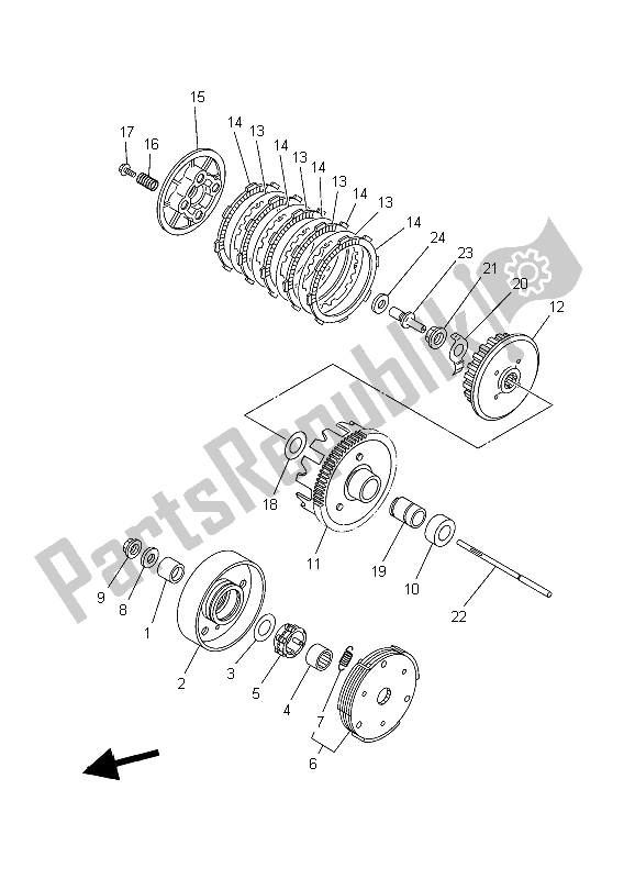 Tutte le parti per il Frizione del Yamaha TT R 90E 2006