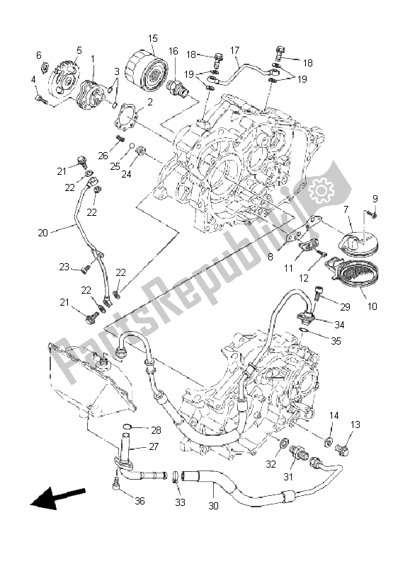 Toutes les pièces pour le La Pompe à Huile du Yamaha YFM 660R 2005