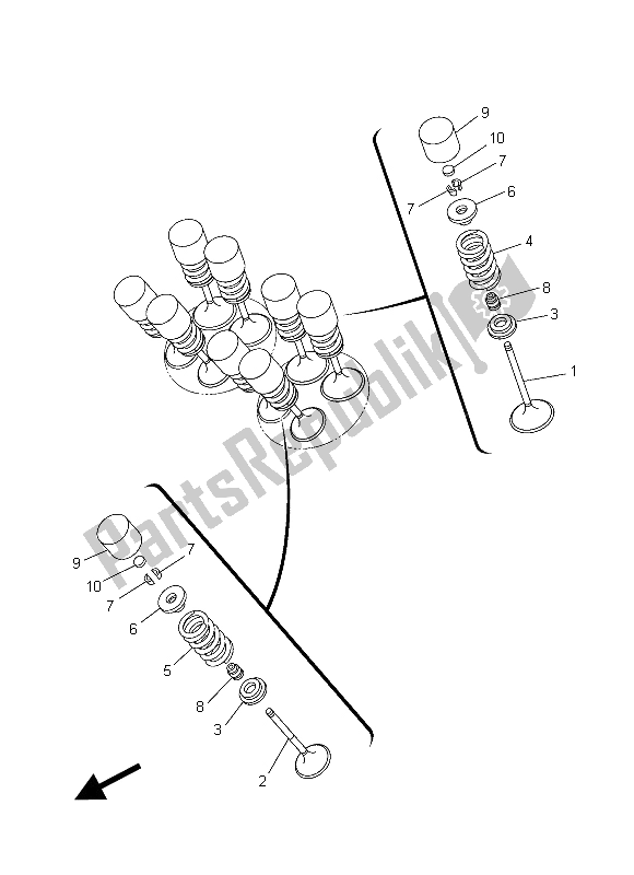 All parts for the Valve of the Yamaha XT 1200 ZE 2015