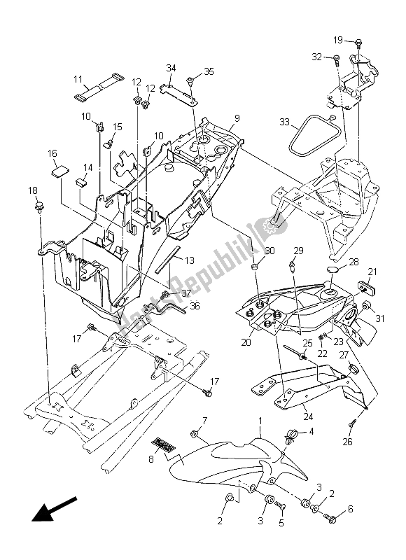 Todas las partes para Defensa de Yamaha XJ6F 600 2015