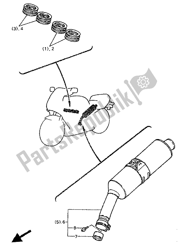 Wszystkie części do Alternate (engine) (dla Fi-se) Yamaha YZF 750 SP 1994