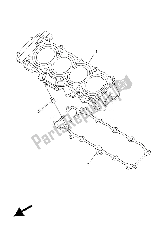 All parts for the Cylinder of the Yamaha FZ8 N 800 2013