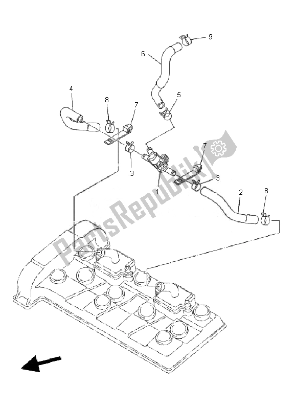 All parts for the Air Induction System of the Yamaha XJ6F 600 2010 All parts for the Air Induction System of the Yamaha XJ6F 600 2010