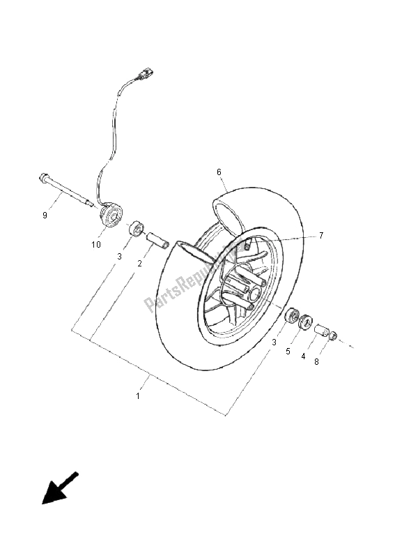 Toutes les pièces pour le Roue Avant du Yamaha EW 50 Slider 2005