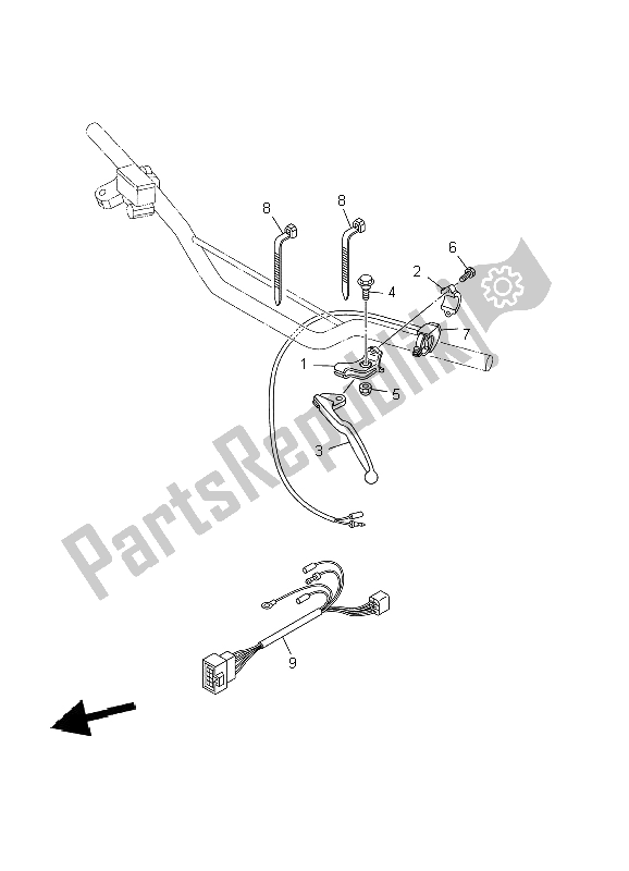 Tutte le parti per il Impugnatura Interruttore E Leva del Yamaha YZ 85 SW LW 2002