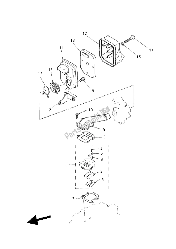 All parts for the Intake of the Yamaha PW 50 2011