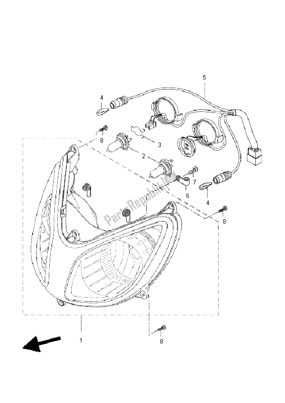 Toutes les pièces pour le Phare du Yamaha VP 250 X City 2011