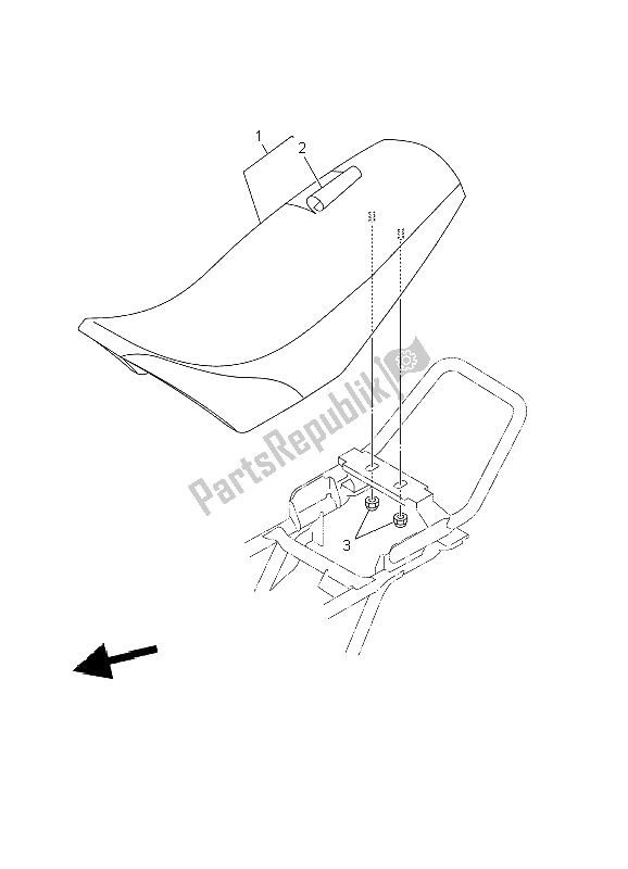 All parts for the Seat of the Yamaha TT R 90 P 2002