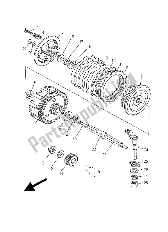 Todas las partes para Embrague de Yamaha TDR 125 2000